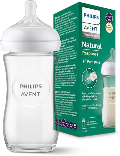 Avent Biberon Natural en Verre Response 1M+ 240ml Réf. SCY933/01