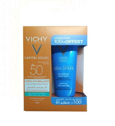 Vichy Capital Soleil Anti-Brillance SPF50+ – 50 ml + Après-Soleil 100 ml Offert