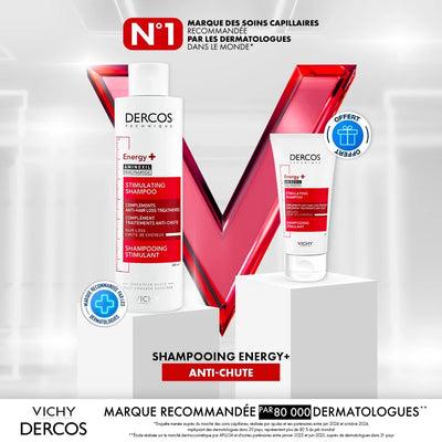 Vichy Pack Dercos Énergisant+ Shampooing Complément Anti-Chute 400ml + Shampooing Format Voyage Offert 50ml