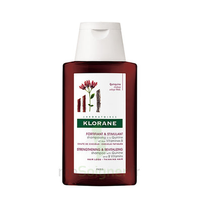 Klorane - Shampoing fortifiant à la Quinine & Edelweiss BIO - Chute de cheveux, cheveux fatigués 400 ml