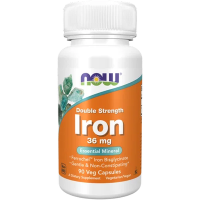 NOW Foods Iron 36 mg – 90 Capsules Végétales