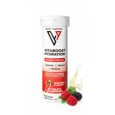 VHealth Vitaboost Hydration Redberry – 10 Comprimés Effervescents