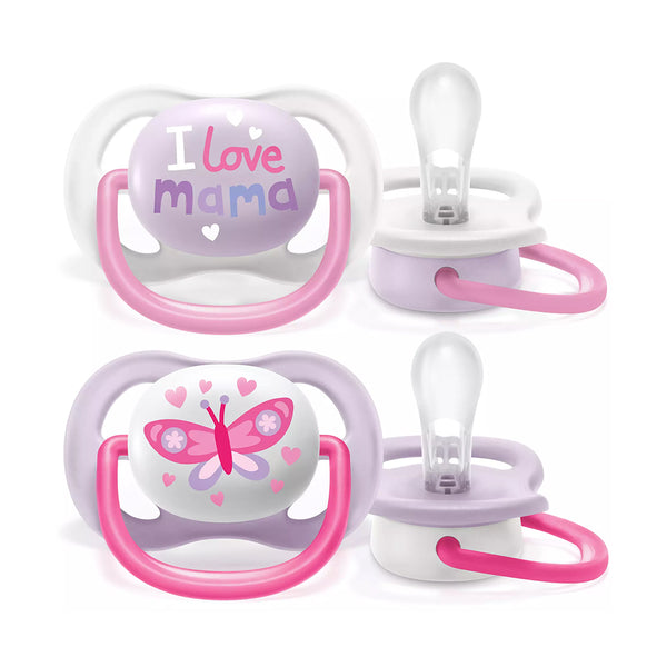 Avent Sucette AIR Coll 0-6M Girl Mam/bfl SCF080/02