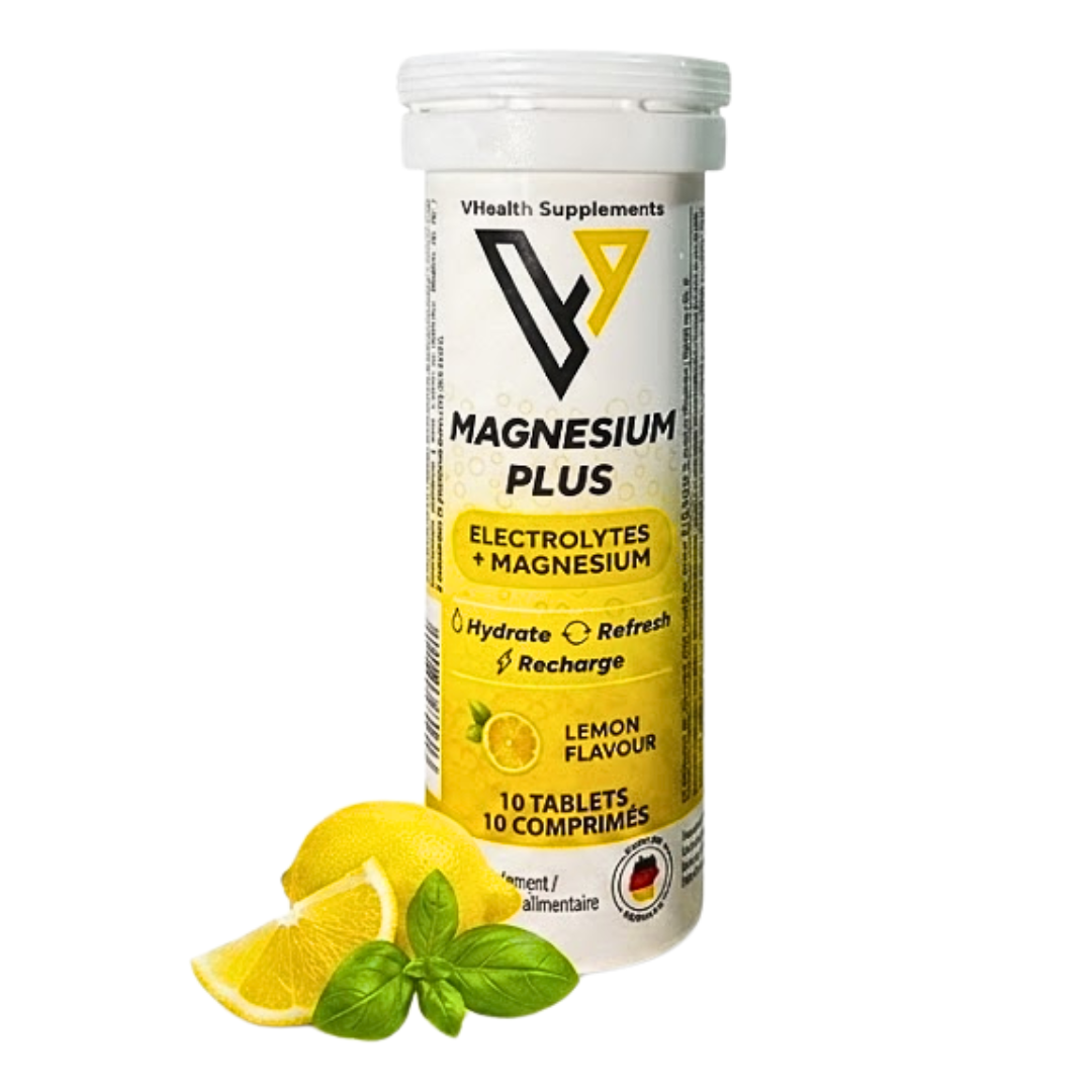 VHealth Magnesium Plus Electrolytes Lemon – 10 Comprimés