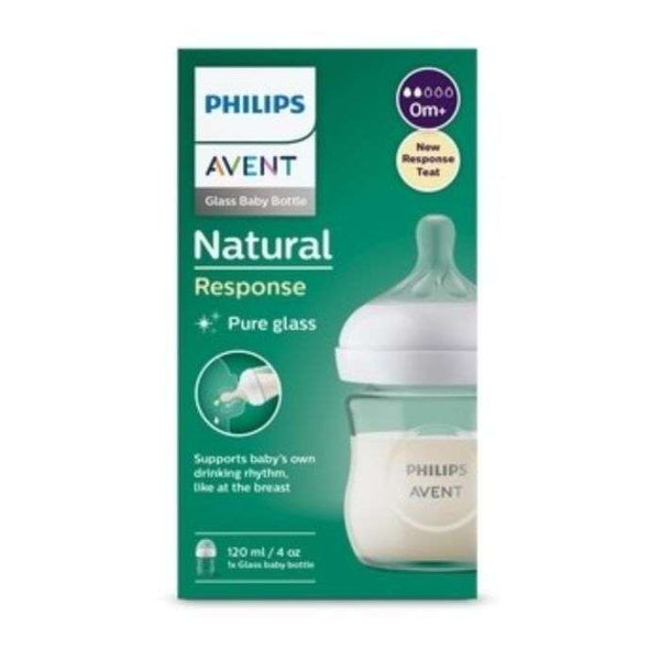 Avent Biberon Natural en Verre Response 0M+ 120ml Réf. SCY930/01