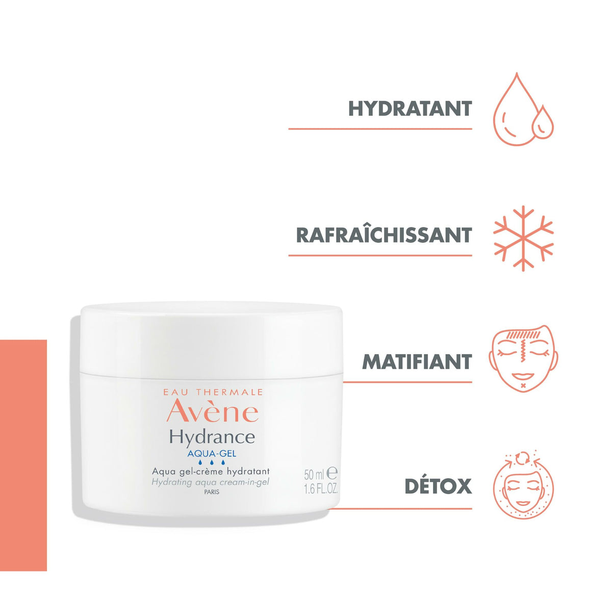 Eau Thermale Avène Hydrance Aqua-Gel Crème Hydratant - 50 ml