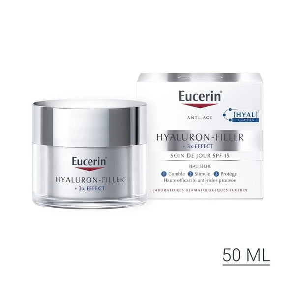 Eucerin Hyaluron-filler + 3x Effect Soin de Jour Peau Sèche SPF 15