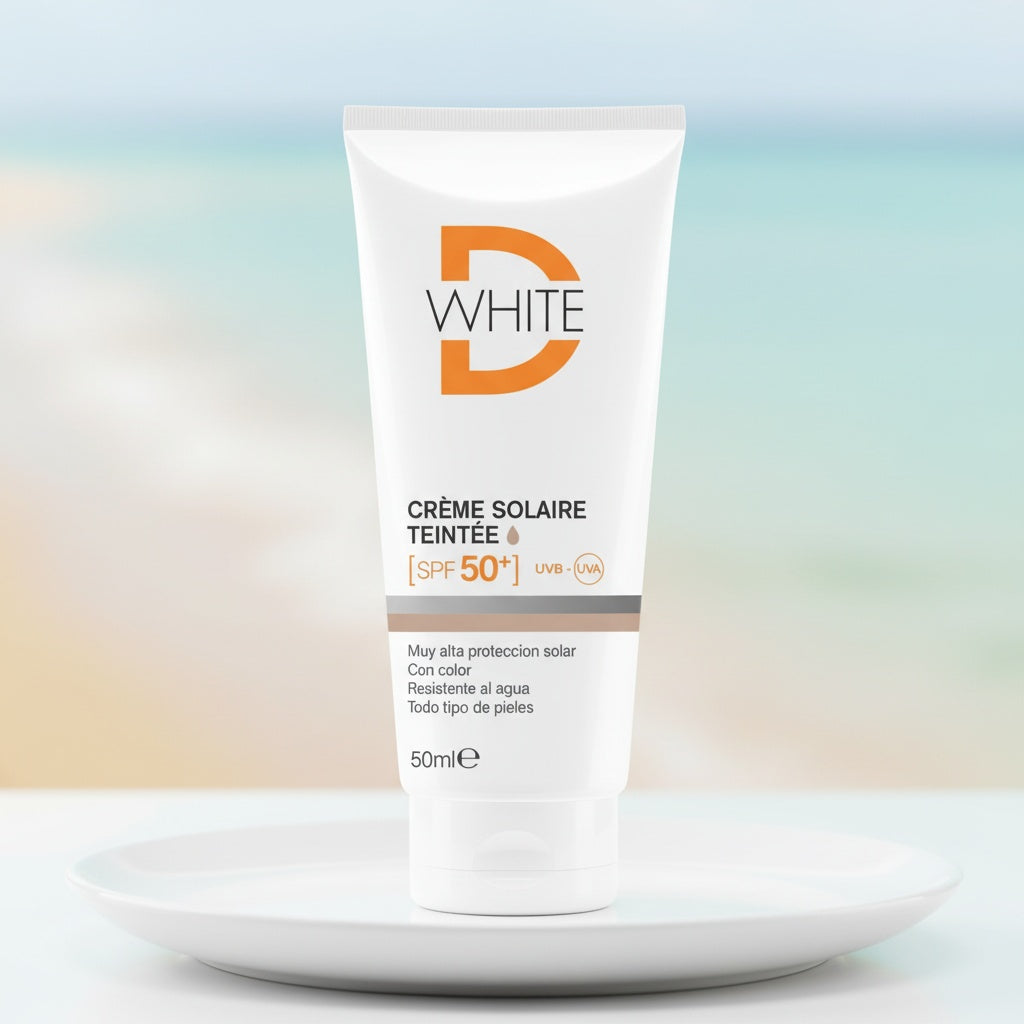 D-White Crème Solaire Teintée Claire 50+ 50ml