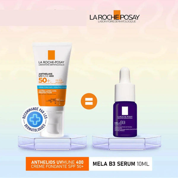 La Roche Posay Anthelios UVMUNE 400 Écran Crème Hydratante Invisible SPF50+ 50ml + Mela B3 Sérum Offert