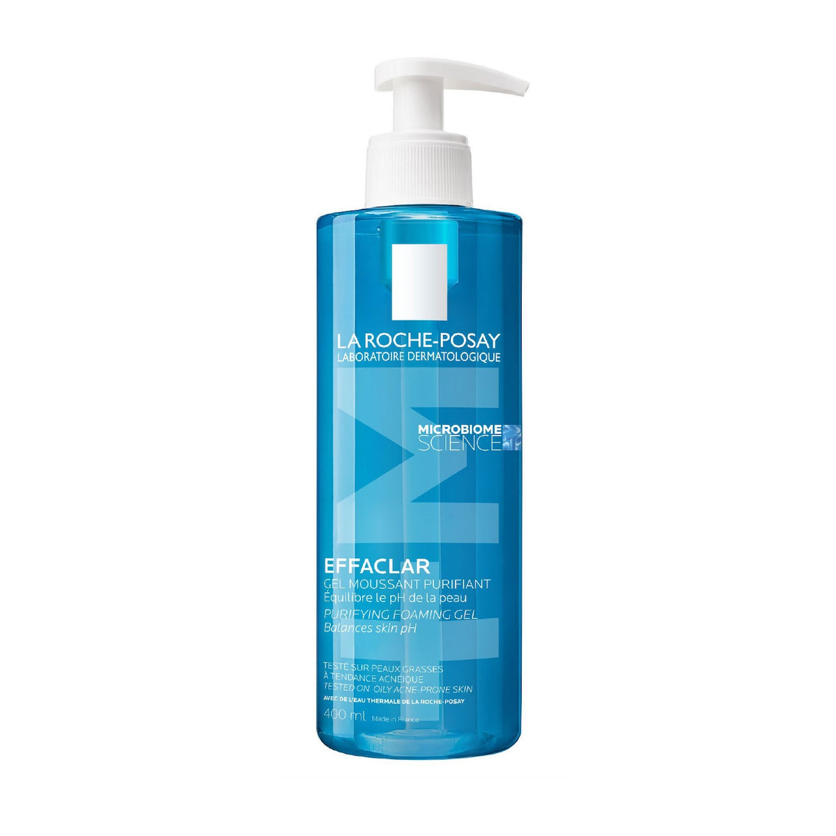 La Roche Posay Effaclar +M Gel Moussant Purifiant Nettoyant Peaux Grasses à Tendance Acnéique 400ml