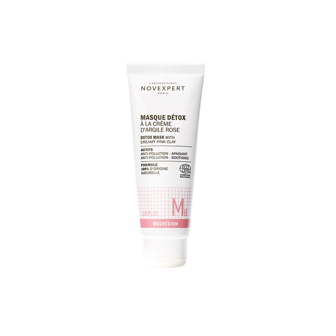 Novexpert Magnésium Masque Détox à la Crème d'Argile Rose - 75 ml