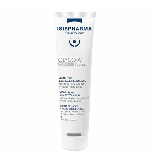 Isispharma Glyco-A Soft Peeling Crème Nuit 5.5% Glycolic Acid 30ml