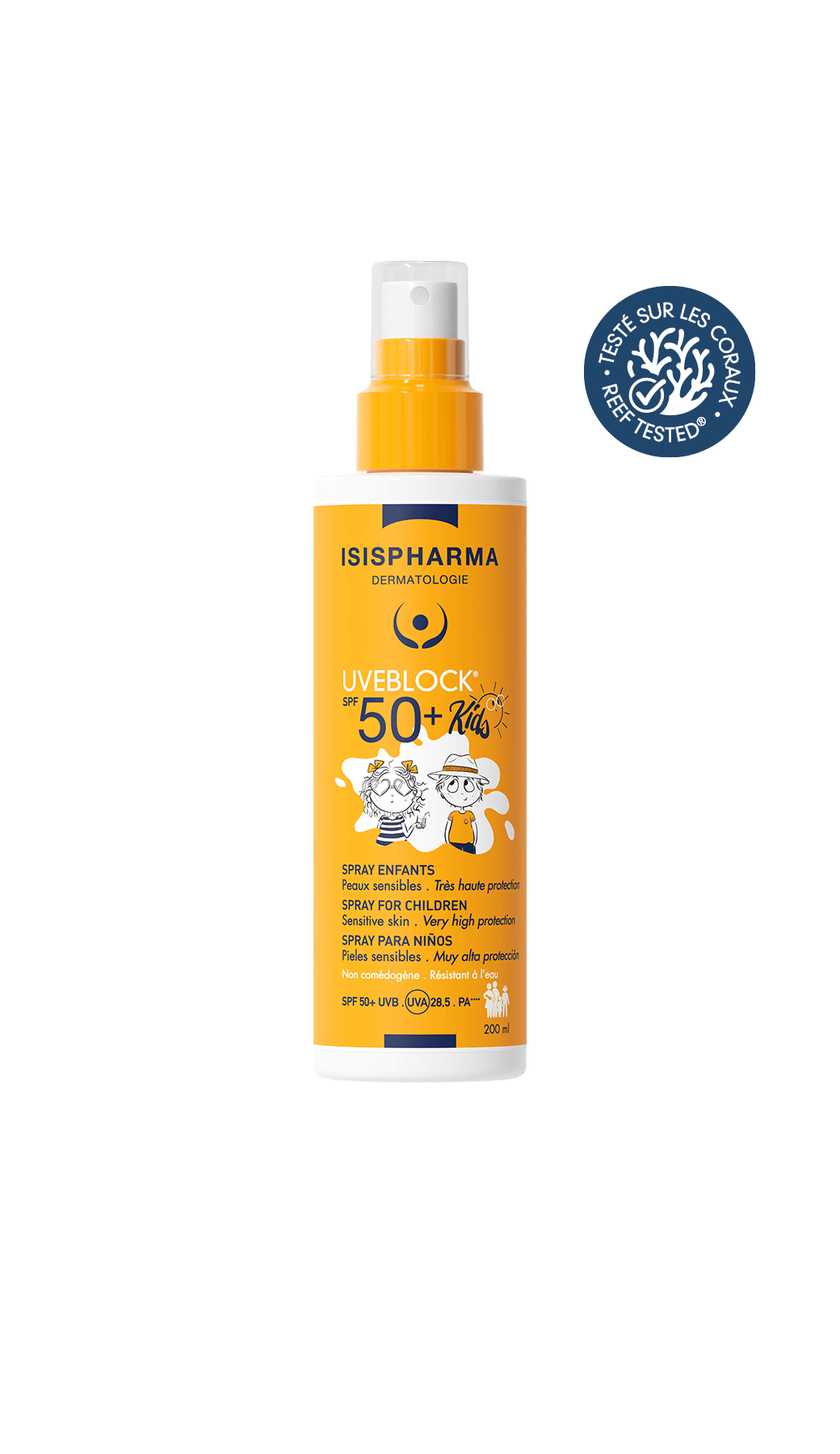 Isispharma Uveblock SPF50+ Kids Spray Solaire Enfants 200ml Réf. COIVISI050