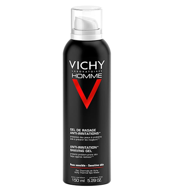 Vichy Homme Gel de Rasage Anti-Irritations Peau Sensible 150ml