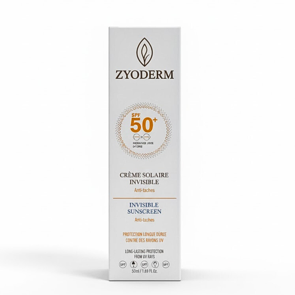 Zyoderm Écran Solaire SPF50+ Invisible Anti-Taches 50ml