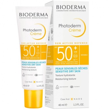 Bioderma Photoderm Creme Claire Sun Active Defense Peaux Sensibles Seches SPF50+ 40ml