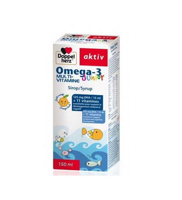 Doppel Herz Aktiv Omega-3 Junior Multivitamine Sirop 150ml