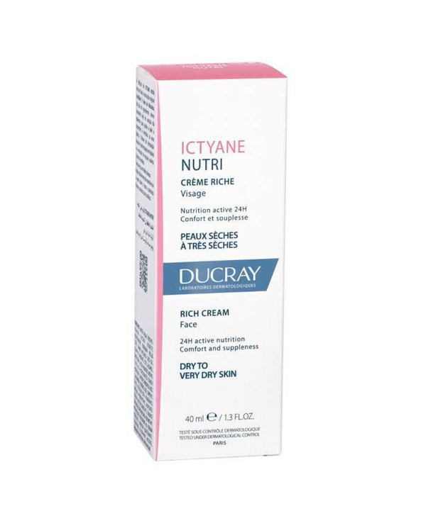 Ducray Ictyane Nutri Crème Riche Peaux Sèches à Très Sèches 40ml