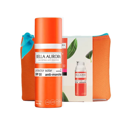Bella Aurora Pack Écran Solaire Peaux Normales à Sèches SPF50+ 50ml + Trousse Orange Offerte