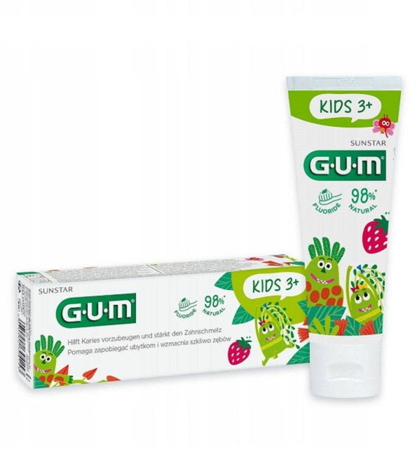 GUM Sunstar Dentifrice Kids 3ANS+ Fraise 50ml