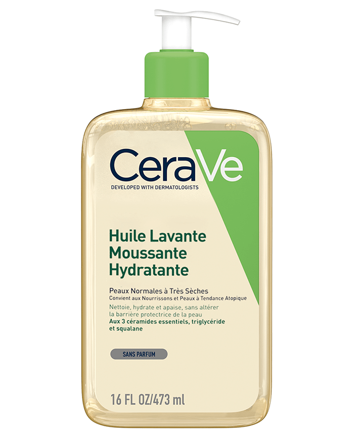 Cerave Huile Lavante Moussante Hydratante OIL Cleanser Peau Tres Seche A Atopique 473ml