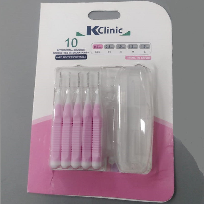 Kclinic Interdental Brushes avec Boitier Portable 0.7 Taille Sss B10