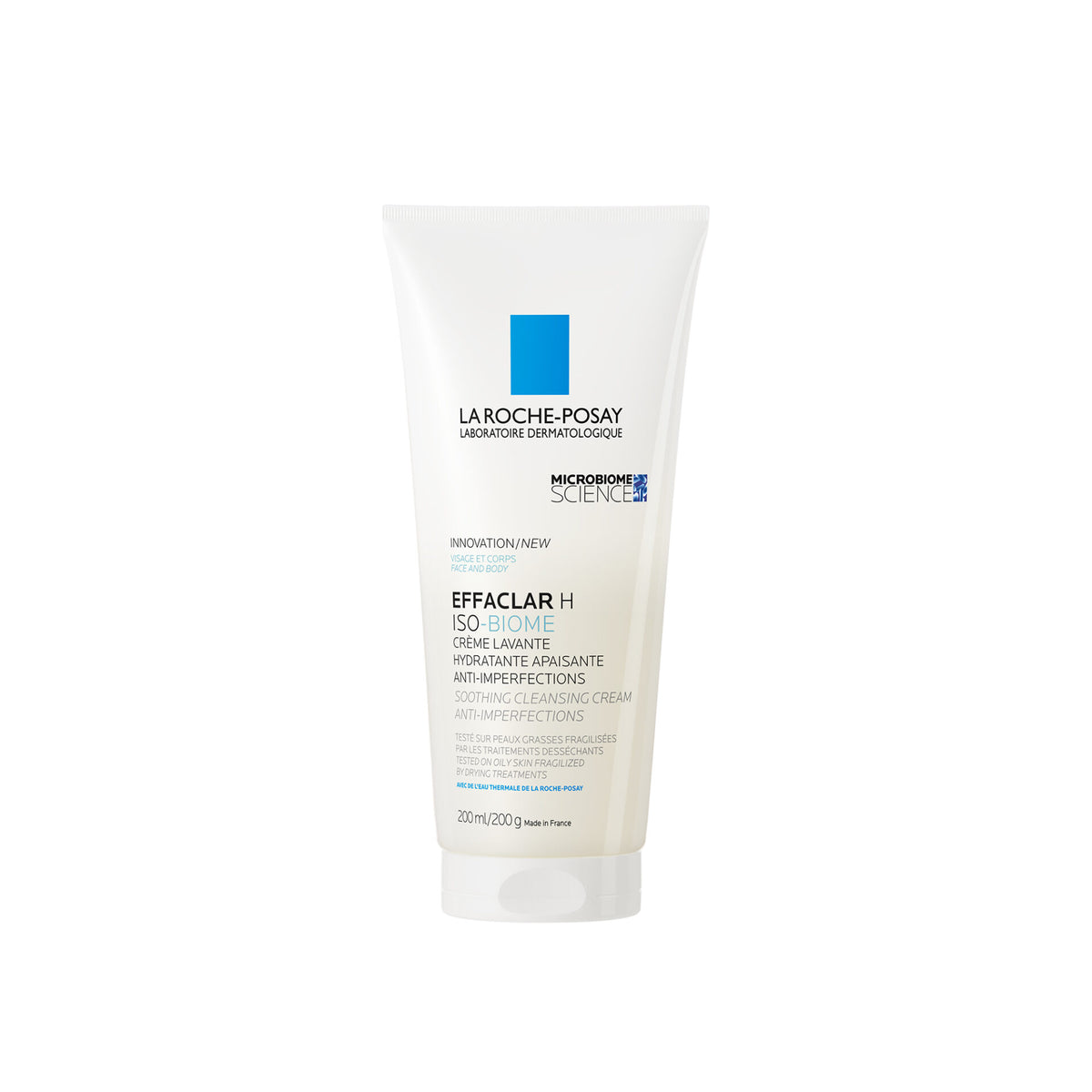 La-Roche-Posay Effaclar H Iso-biome Crème Nettoyante Peau sèche à tendance acnéique 200ml