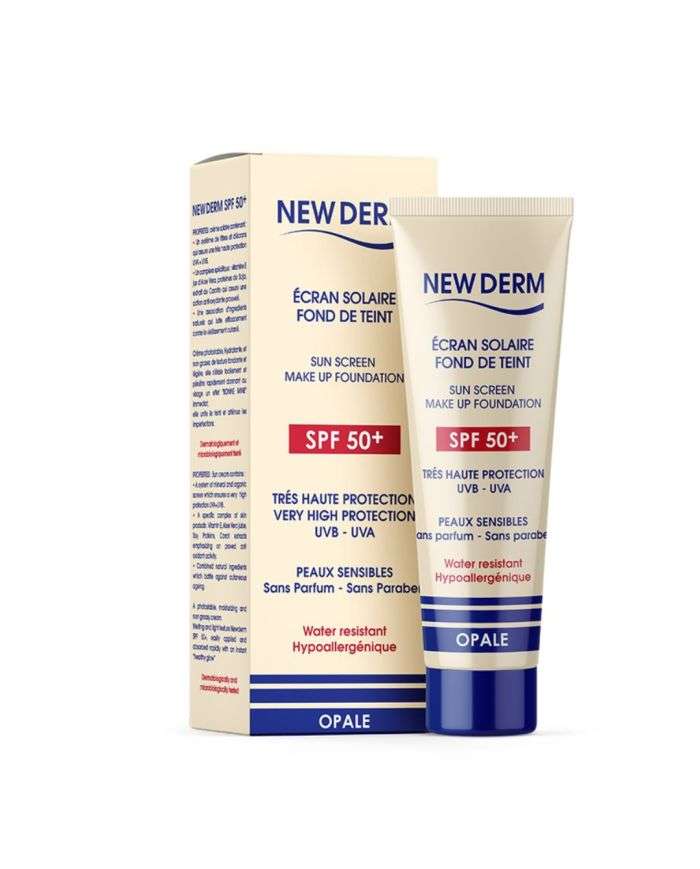New Derm Écran Solaire Fond de Teint SPF50+ 50ml Opale