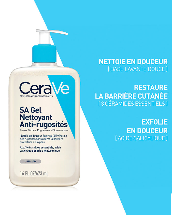 Cerave SA Gel Nettoyant Anti-Rugosites Peau Seche et Rugueuse 236ml