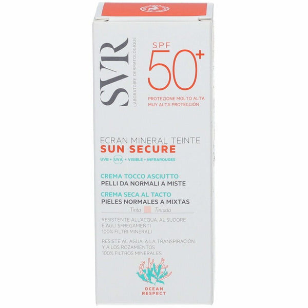 SVR Sun Secure Ecran Mineral Teinte SPF50+ Peaux Normales A Mixtes 50ml
