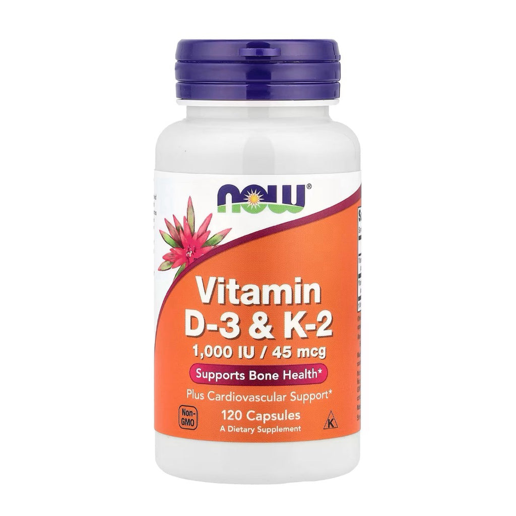 NOW Vitamin D-3 & K-2 120 capsules