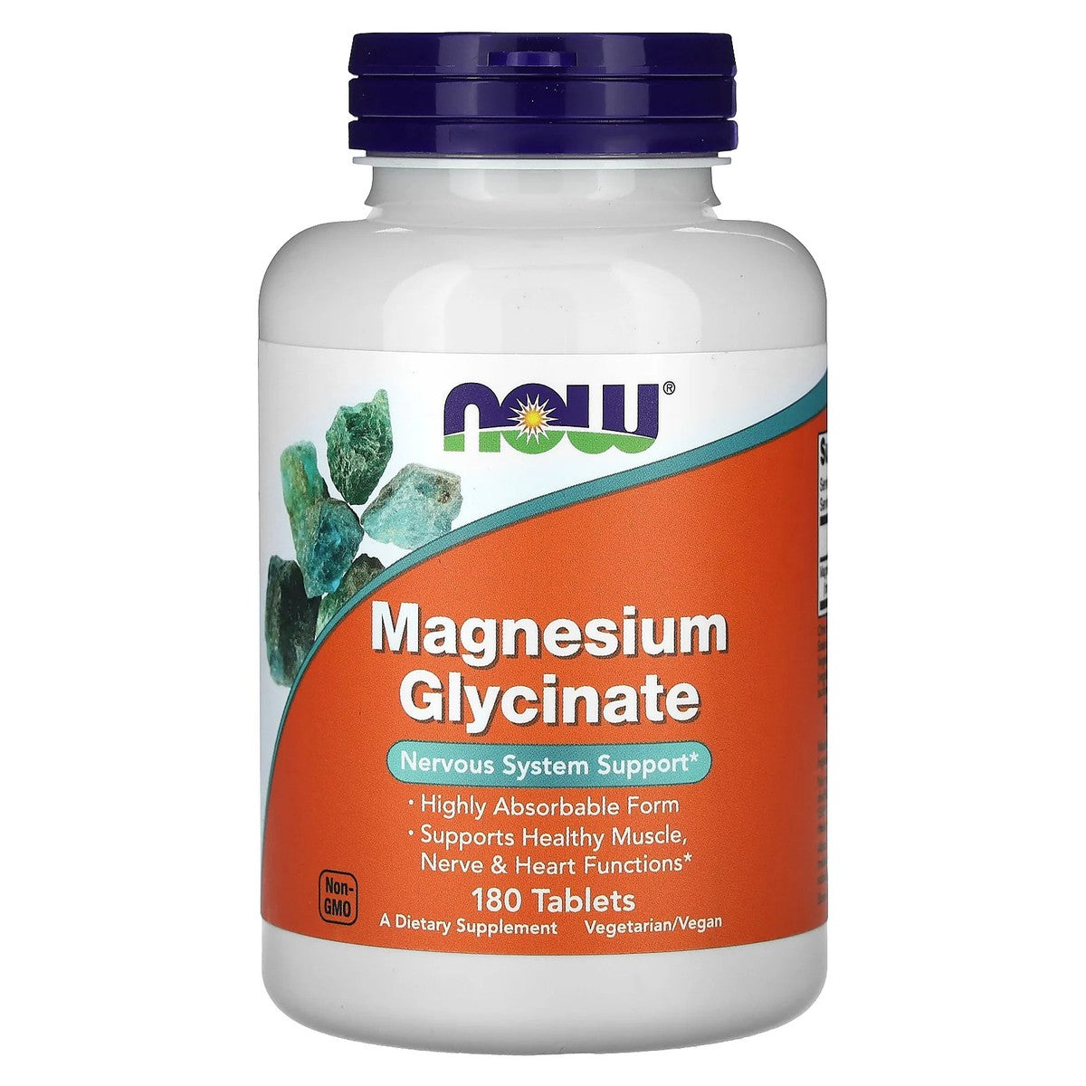NOW Foods Magnesium Glycinate 180 comprimés