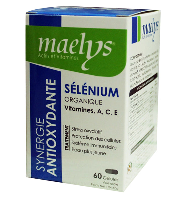 Maelys Sélénium Vitamines A C E 60 gélules