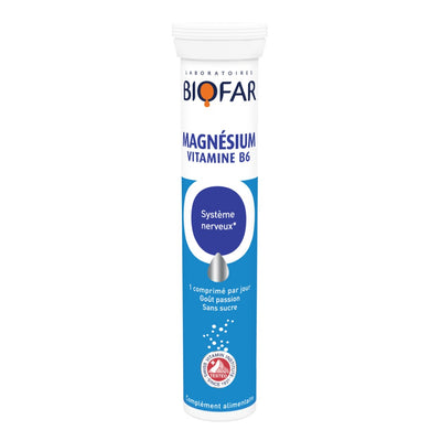 Biofar Magnésium + Vitamine B6 – 20 Comprimés Effervescents