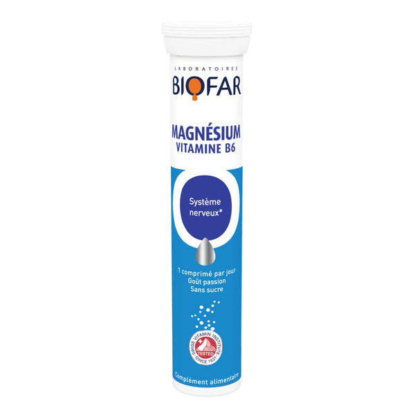 Biofar Magnésium Vitamine B6 20 comprimés effervescents