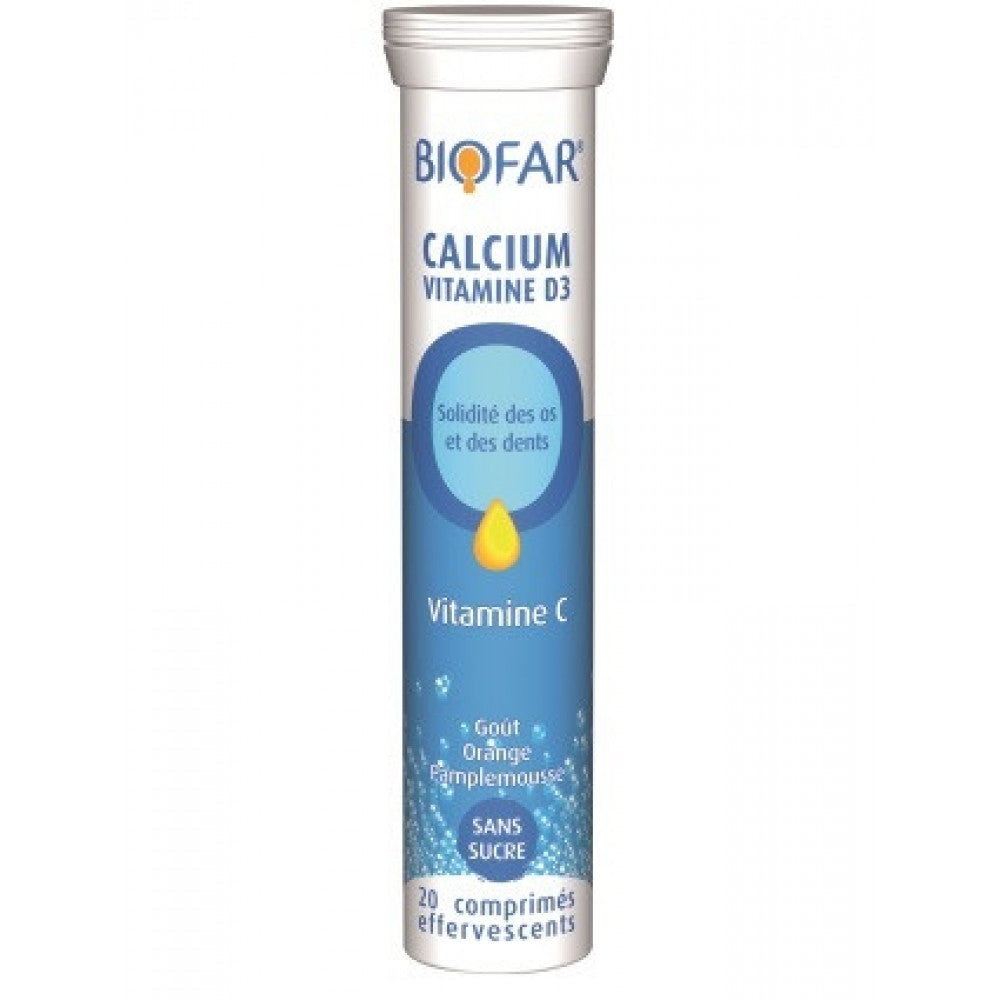 Biofar Calcium Vitamine D3 20 comprimés effervescents