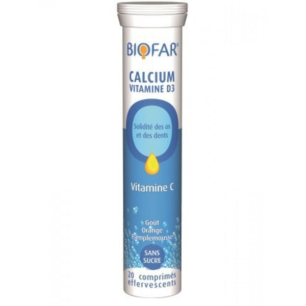 Biofar Calcium Vitamine D3 20 comprimés effervescents