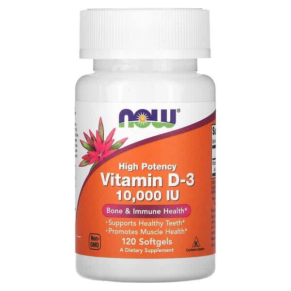 NOW Foods Vitamin D3 10000 IU 120 softgels