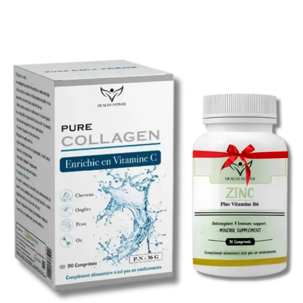 Health Power Pure Collagen B90 et Zinc B30