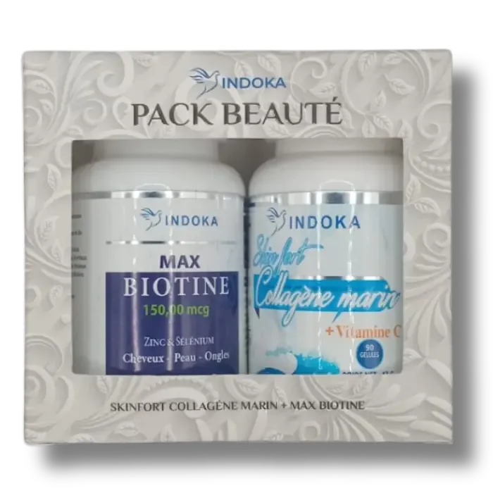 Indoka Pack Beauté Max Biotine et Collagène Marin