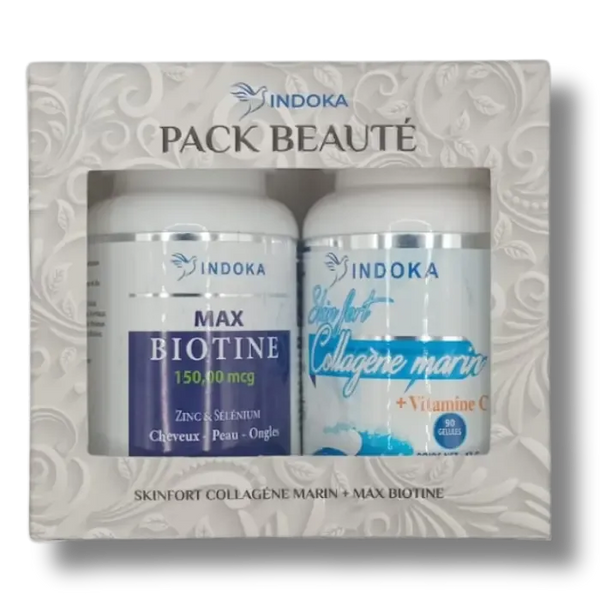 Indoka Pack Beauté Max Biotine et Collagène Marin