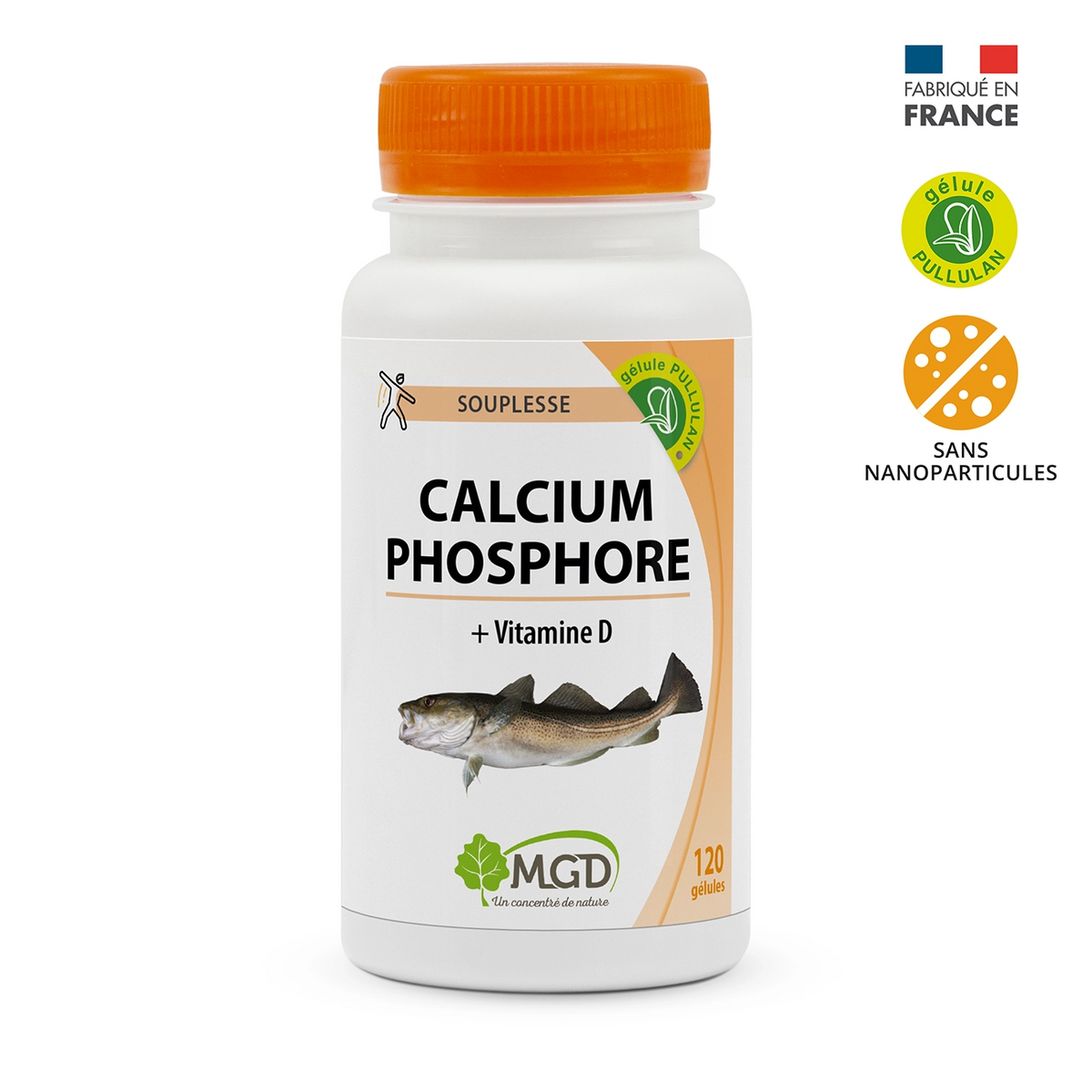 MGD Calcium Phosphore Vitamine D 120 gélules