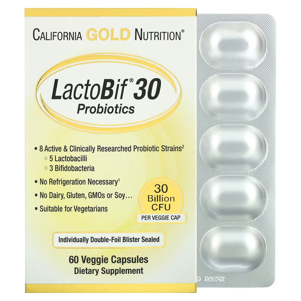 California Gold Nutrition LactoBif 30 60 capsules