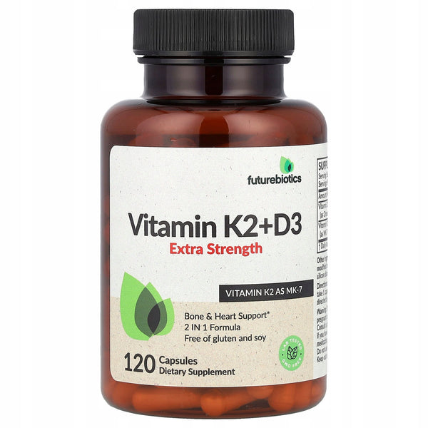 Futurebiotics Vitamin K2 + D3 Extra Strength 120 capsules
