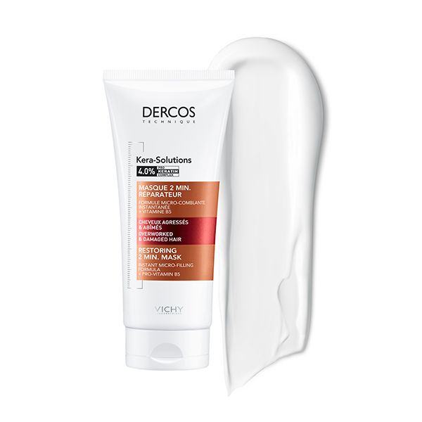 Vichy Dercos Kera-Solutions Masque 2min. Réparateur Cheveux Secs et Abîmés 200ml