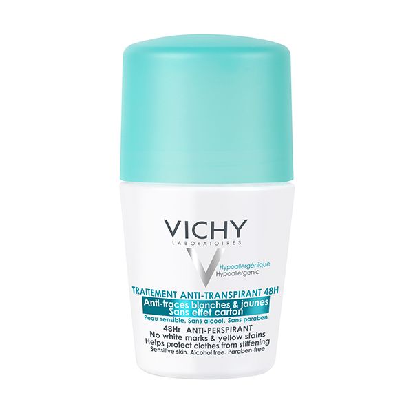 Vichy Dermo-Tolérance Déodorant 48H Anti-Traces Jaunes et Blanches Bille Peau Sensible 50ml
