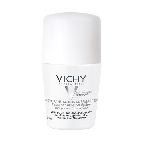 Vichy Dermo-Tolérance Déodorant Anti-Transpirant 48H Bille Peau Sensible ou Epilée 50ml