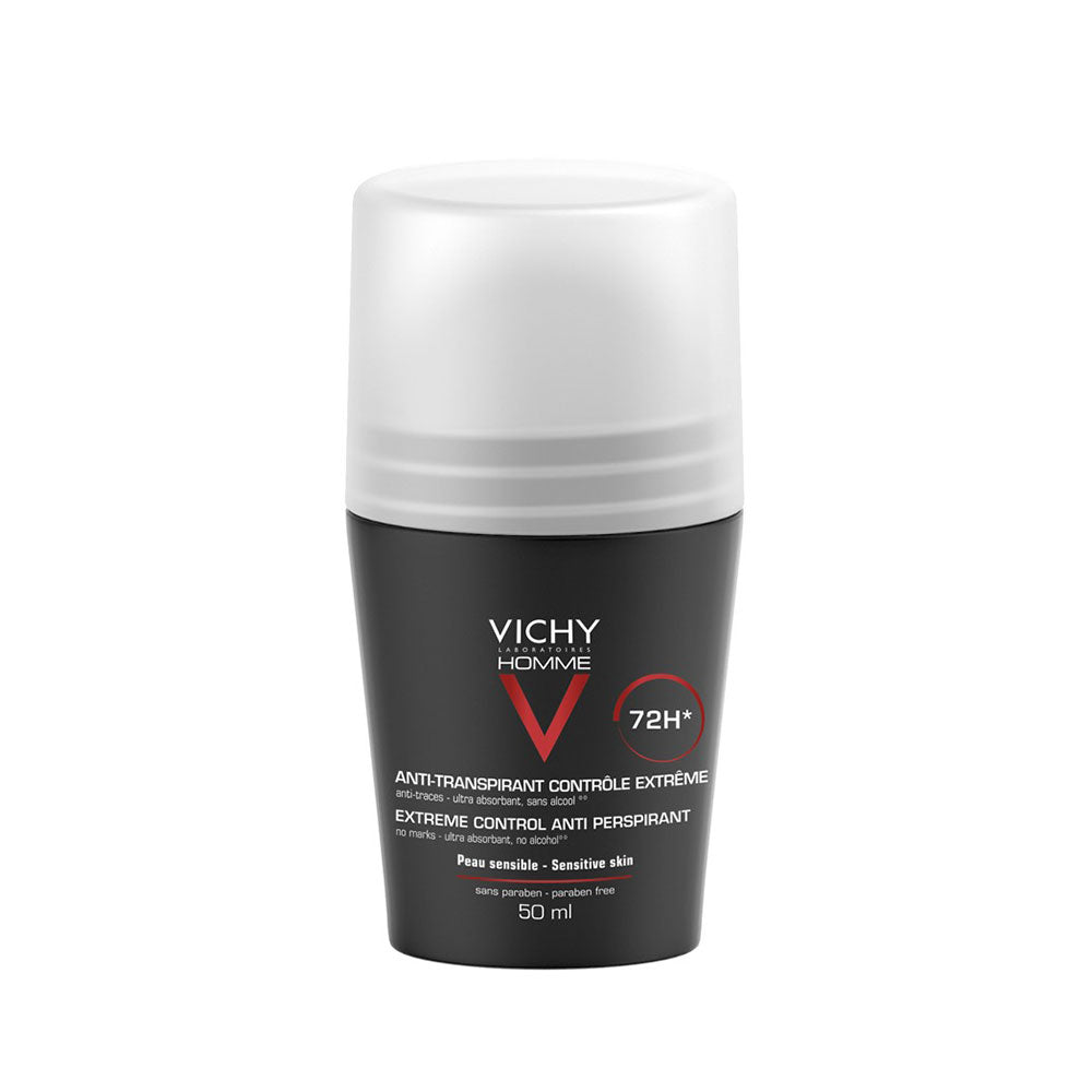 Vichy Homme Déodorant Bille Anti-Transpirant 72H Peau Sensible 50ml