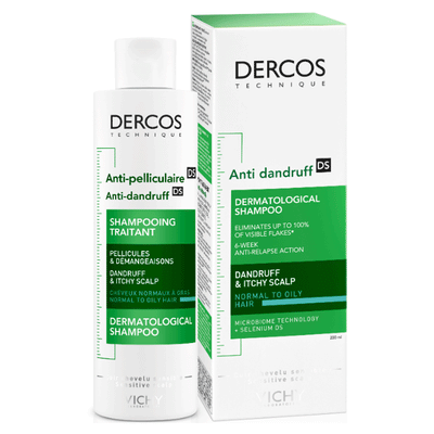 Vichy Dercos Anti-Pelliculaire Shampooing Traitant Cheveux Normaux à Gras 200ml