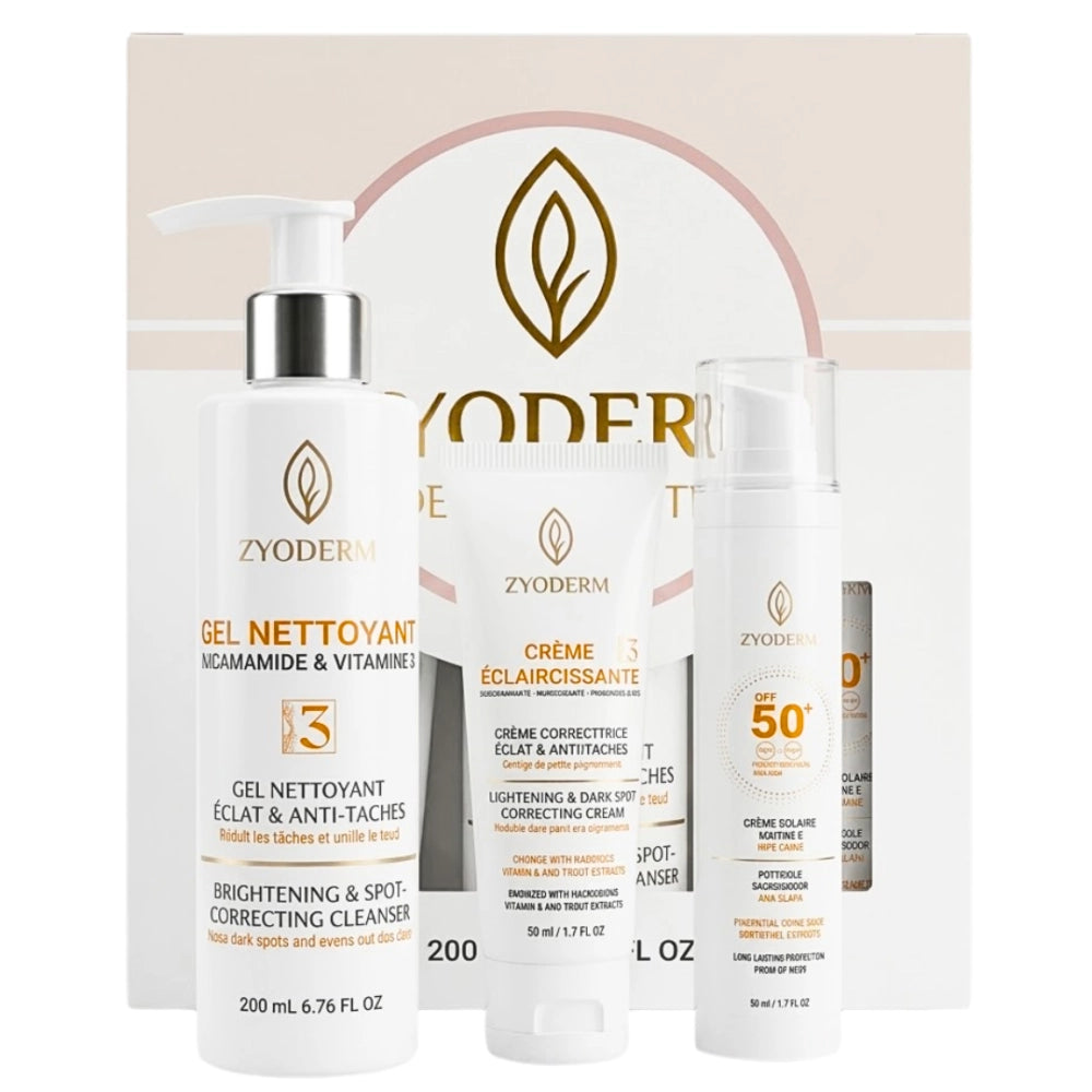 Zyoderm Pack Éclaircissant Écran 50ml + Crème 50ml + Gel 200ml